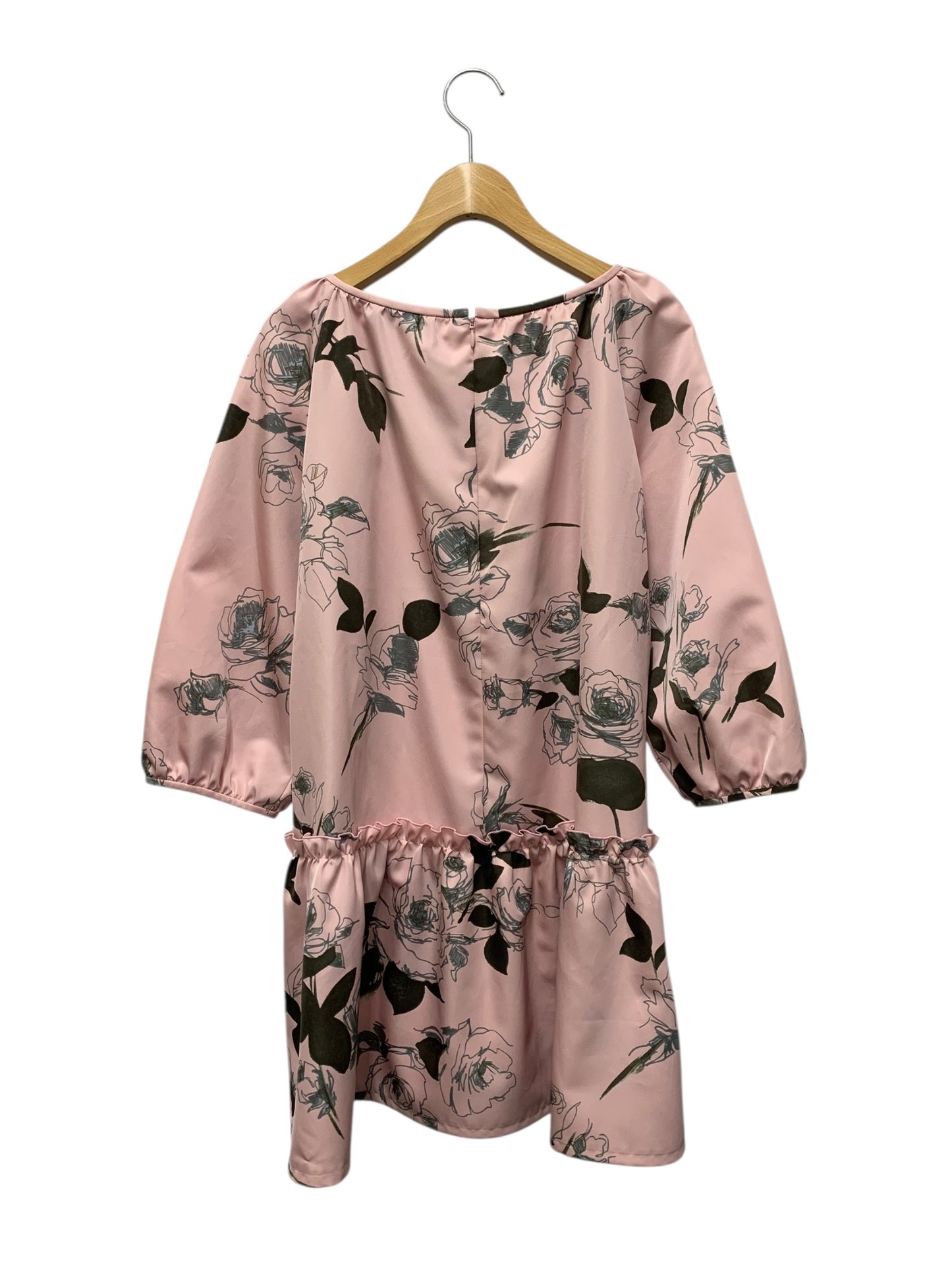 エムズグレイシー  410506 トップス 40 ピンク ローズプリント フリル ITEMS8C37TID