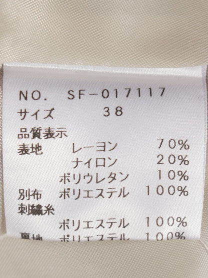 エムズグレイシー 017117 スカート 38 ベージュ カットワーク フラワー フレア IT8N6M0Z9MUU