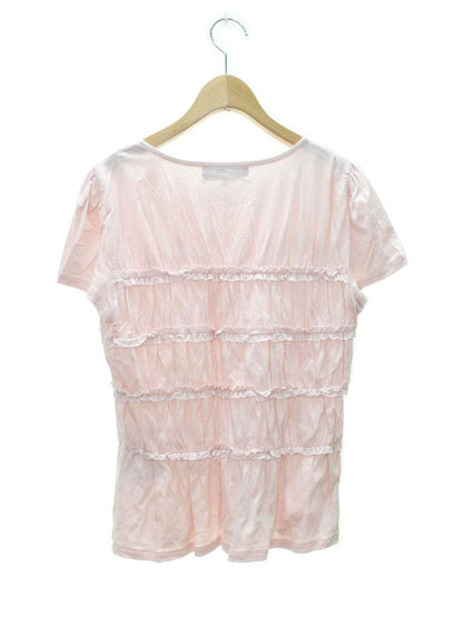 エムズグレイシー 115337 Tシャツ カットソー 40 ピンク ギャザー ITUV8LQOT4R0