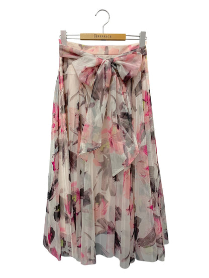 エムズグレイシー 417334 スカート 38 ピンク フラワー プリントチュール IT9JTAJZVKZV