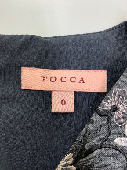 トッカ HOLLY HOCK ドレス OPTOSM0800 0 グレー フラワー刺繍 ITIY37WK6WRW