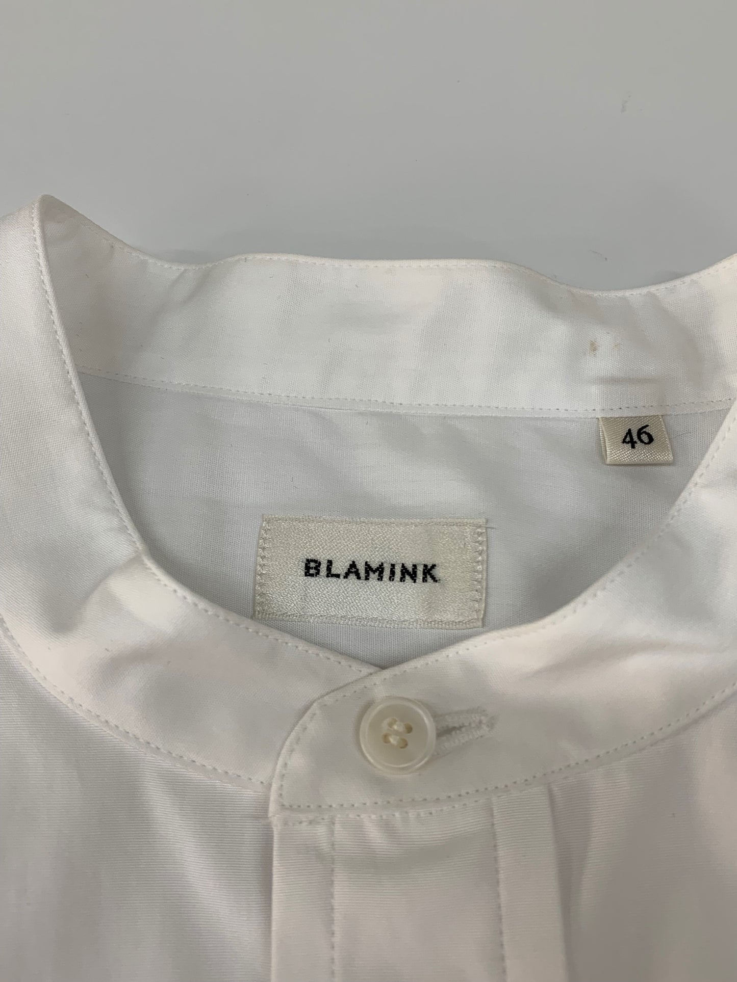ブラミンク 7911-299-0020 バンドカラーシャツ 46 ホワイト コットン IT81SMSBDOXW