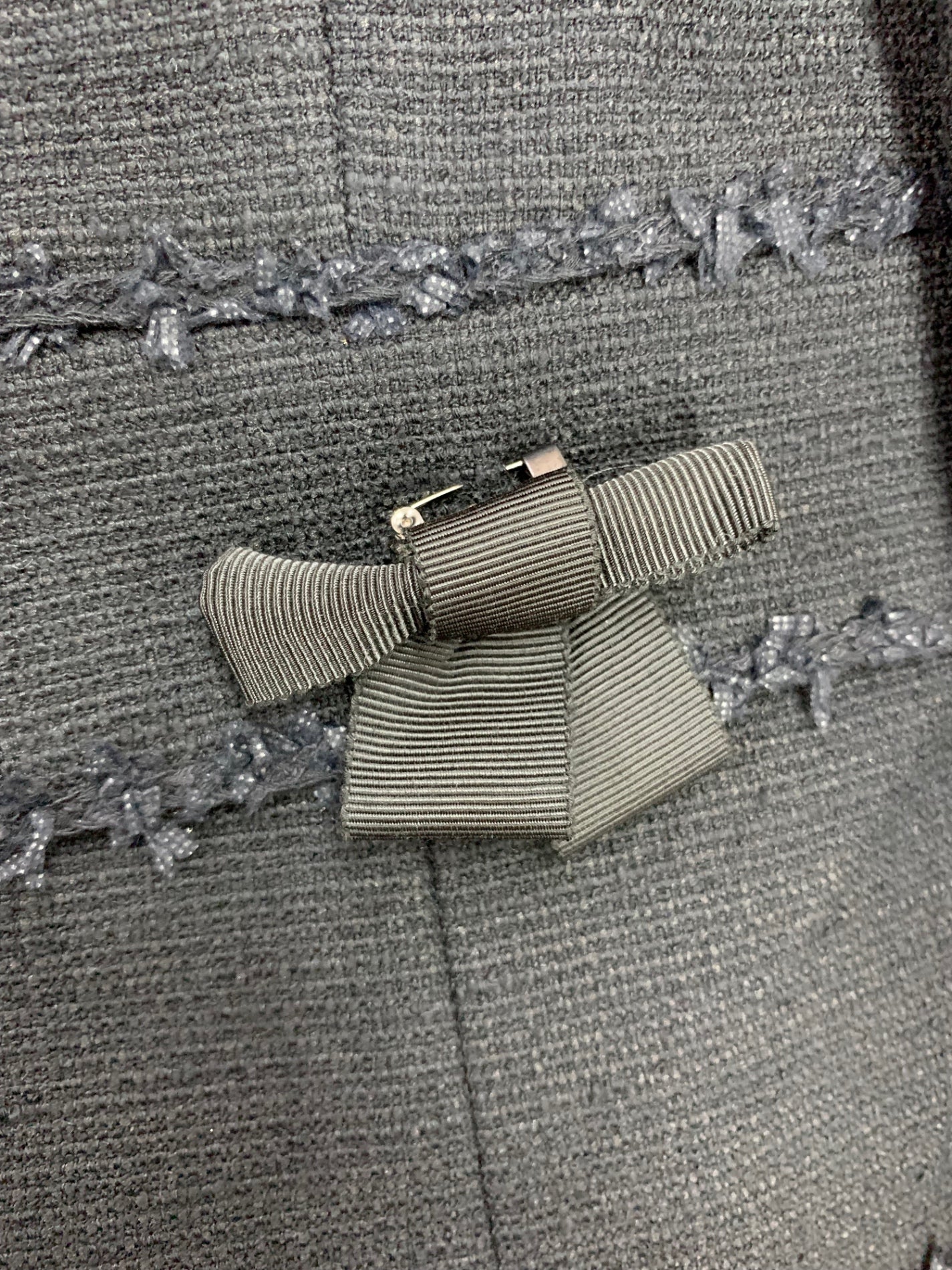 トゥービーシック W7E02-704-09 ジャケット 46 ブラック ツイード ノーカラー IT5X5PR5DXIO