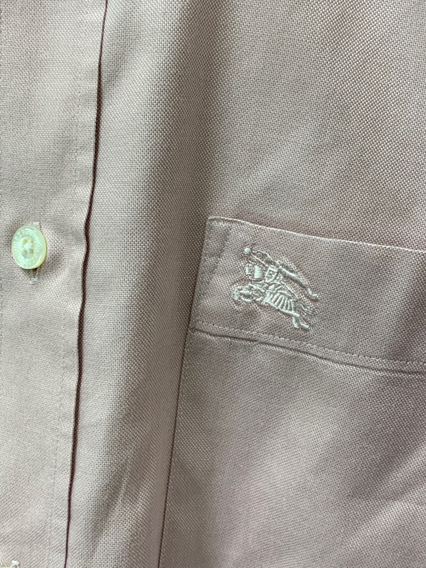バーバリーロンドン BBW48-200-13 半袖シャツ ロゴ刺繍 ピンク ITTSPA0TC3PN
