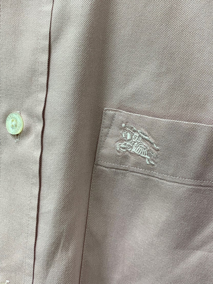 バーバリーロンドン BBW48-200-13 半袖シャツ ロゴ刺繍 ピンク ITTSPA0TC3PN