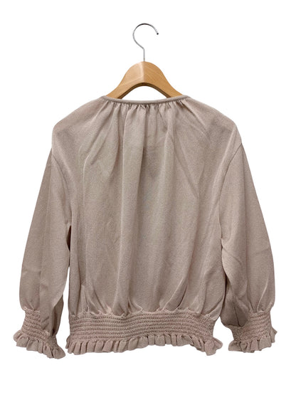 ルネ 5522151 カーディガン 38 ピンク パール ジップ フリル パフスリーブ ITY7L49694F7