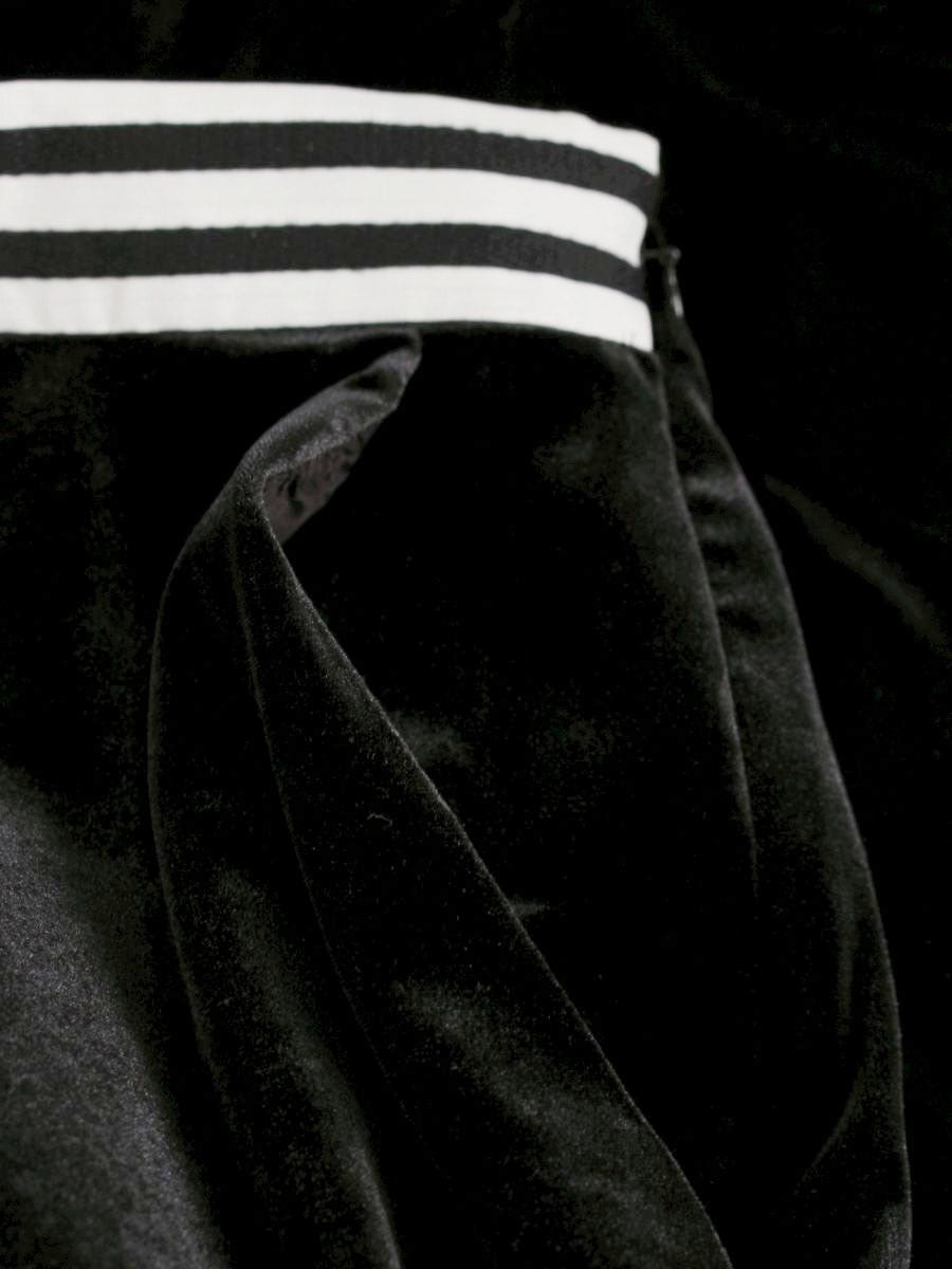 ボーダーズアットバルコニー BD2021-3G-53 36 ブラック ベロアワイド パンツ ITF3NYGNACGI