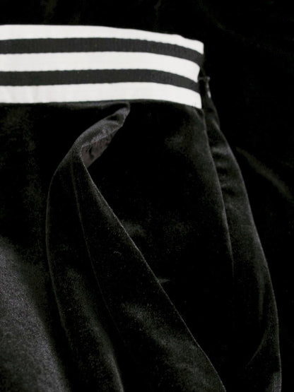 ボーダーズアットバルコニー BD2021-3G-53 36 ブラック ベロアワイド パンツ ITF3NYGNACGI