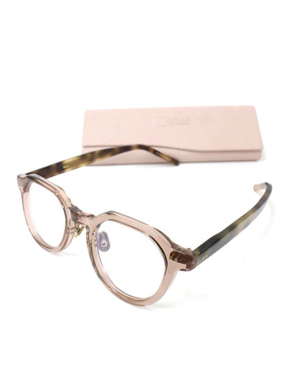 ユーケーエムケーアイウェア NOUV メガネ ピンク セルフレーム フルリム ボストン ITVTZBD7N3WW 【SALE】