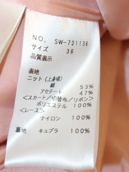 エムズグレイシー 721136 ワンピース 36 ピンク リボン ITO16J7LIA54