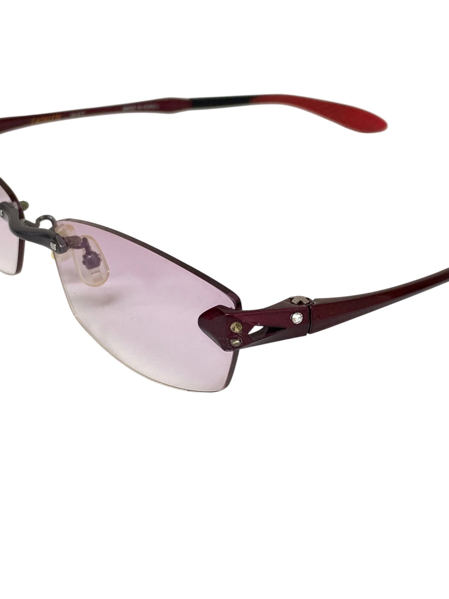 アイアスリート IA-417 メガネ レッド リムレス スクエア ITJ7H20WLSU8