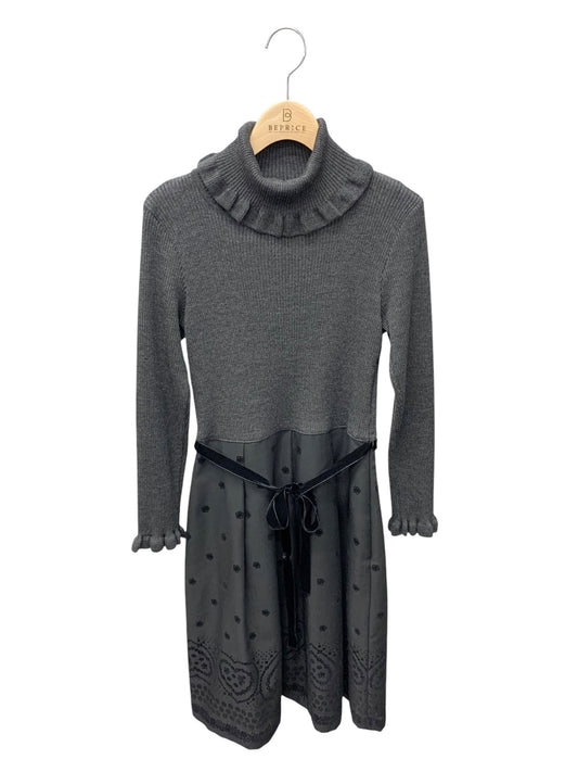 ギャラリービスコンティ 1498561 ニットワンピース 2 グレー フラワー ITC07LD0K54C