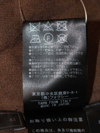 フォクシーブティック カーディガン 38354 42 ブラウン シルク混 ITIYNGATJYEQ