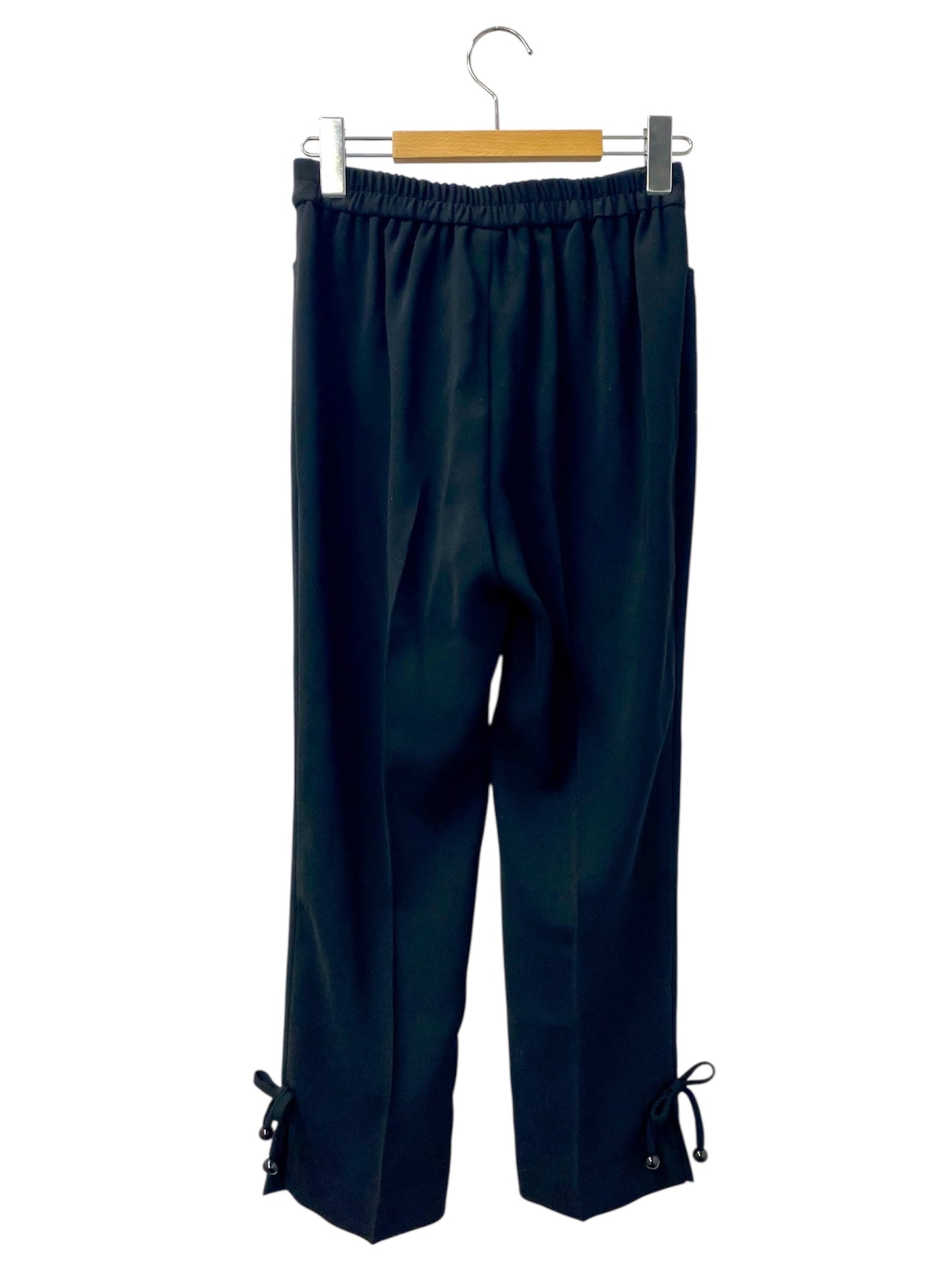 エムズグレイシー 216306 パンツ 36 ブラック リボン ITKMWQ638U0U