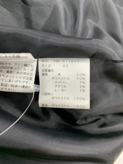 エムズグレイシー チェック柄 ラップ 417607 スカート 40 ブラック ウール混 ITPN0GBUG4OG 【SALE】