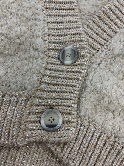 ペセリコ LT1213310 カーディガン 40 ベージュ アルパカ カシミヤ シルク ラメ ITU7IVNOGUBY