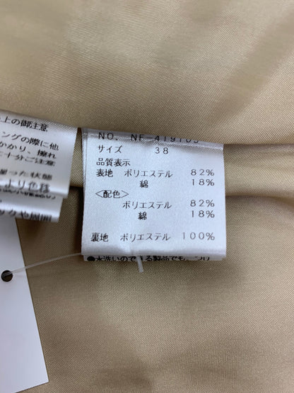 エムズグレイシー 419105 ジャケットコート 38 ベージュ ドロップショルダー パイピング ITZFXTVMV3NS