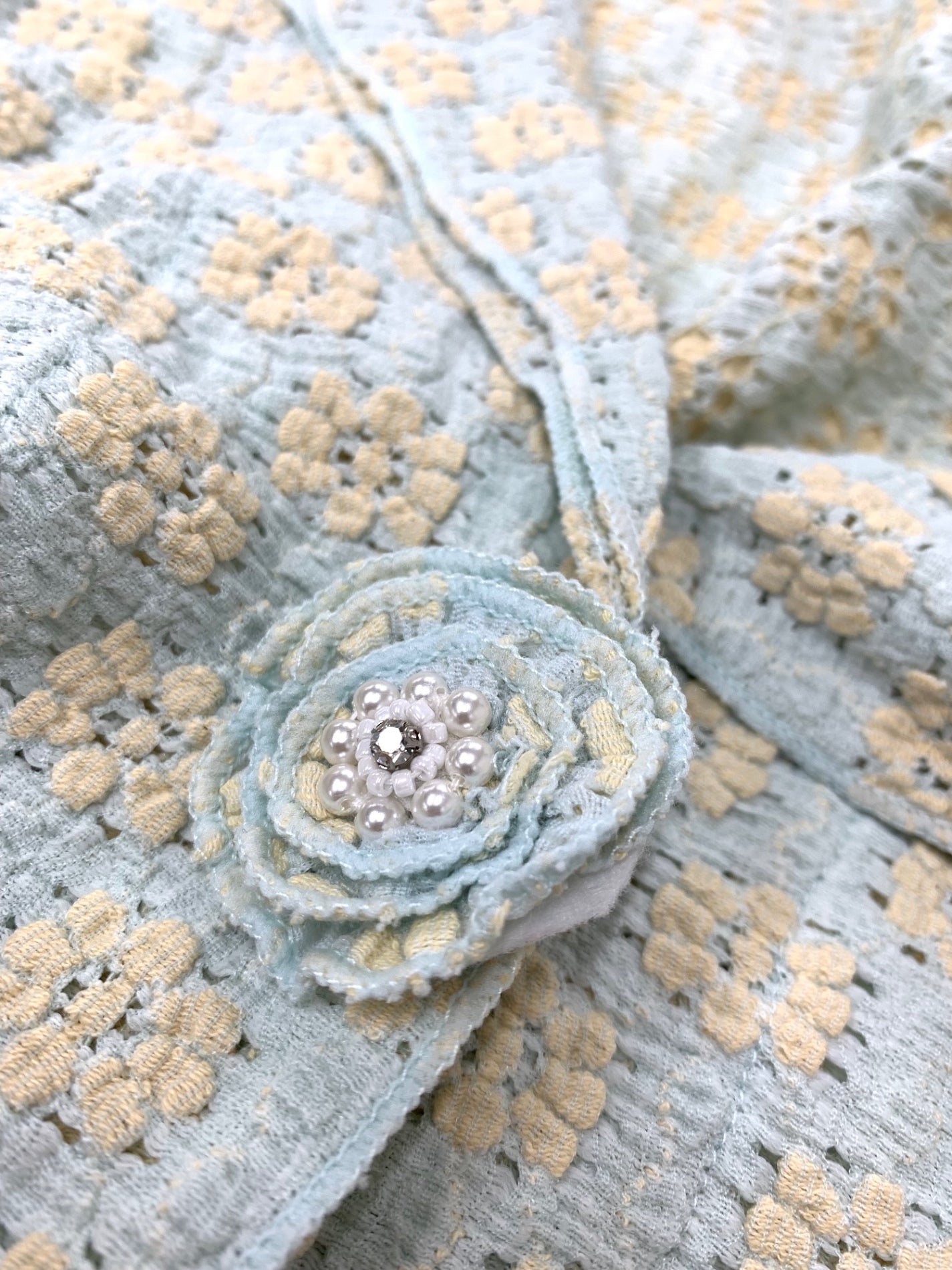 スーパービューティー ジャケット 40 ブルー サマー フラワーモチーフ ITPQH3IAFWIO