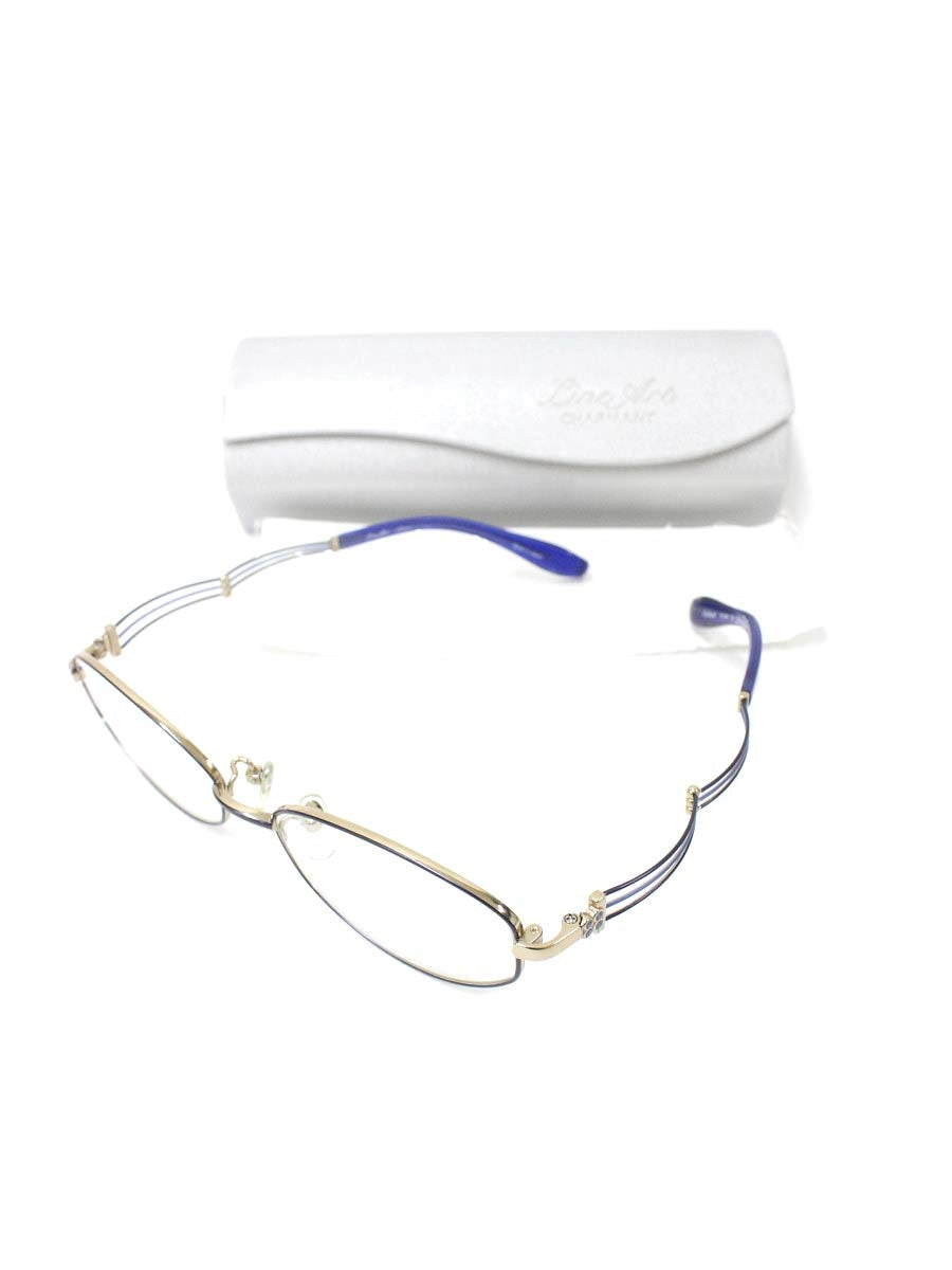 ラインアートシャルマン XL1446 メガネ ネイビー/ブルー/シルバー トリオ コンビフレーム オーバル IT2S1MF1ZGKR 【SALE】