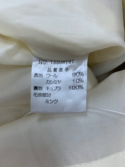 ハロッズ 15508161 ワンピース 2 ベージュ ツイード カシミヤ混 キュプラ ミンクファー ITAWYBTH042D