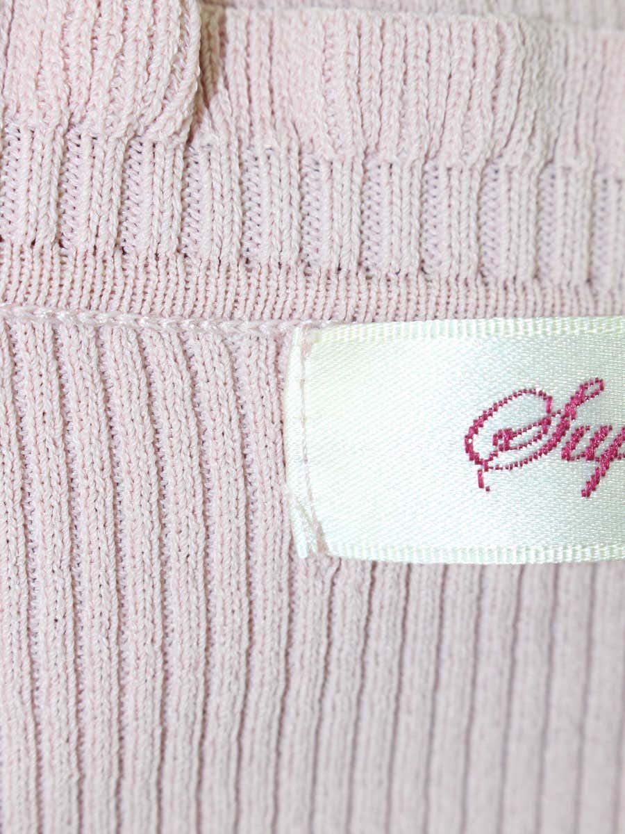 スーパービューティー ニット 40 ピンク レース パール リボン ITG0TIMYVVYU