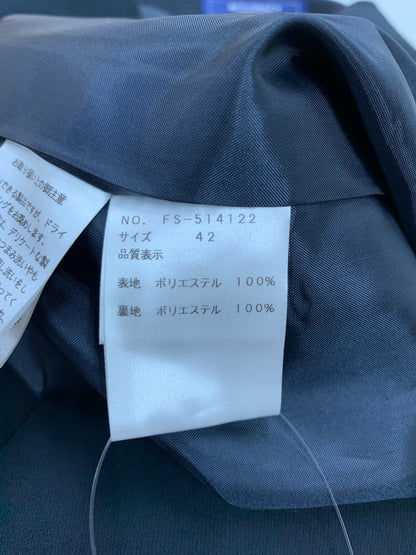 エムズグレイシー 514122 ジャケット 42 ネイビー ノーカラー リボン ジップアップ IT2UCRS0WJ6G