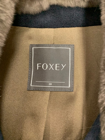 フォクシーブティック Coat Slender Shape 34820 コート 38 ネイビー ヌートリアファー ITLJDX2FNEDT