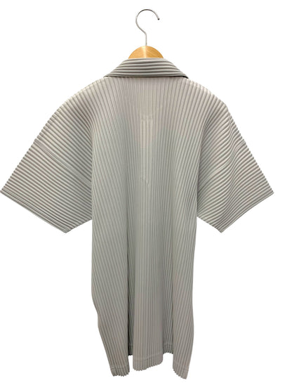 オムプリッセイッセイミヤケ HP55JM430 ポロシャツ 4 グレー BASICS スキッパー 半袖 ポロシャツ IT1KMH119Y38