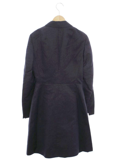 アクリス AJ-110 ワンピースコート ネイビー シルク ボーダー ITRYWJ5NRFG0 【SALE】