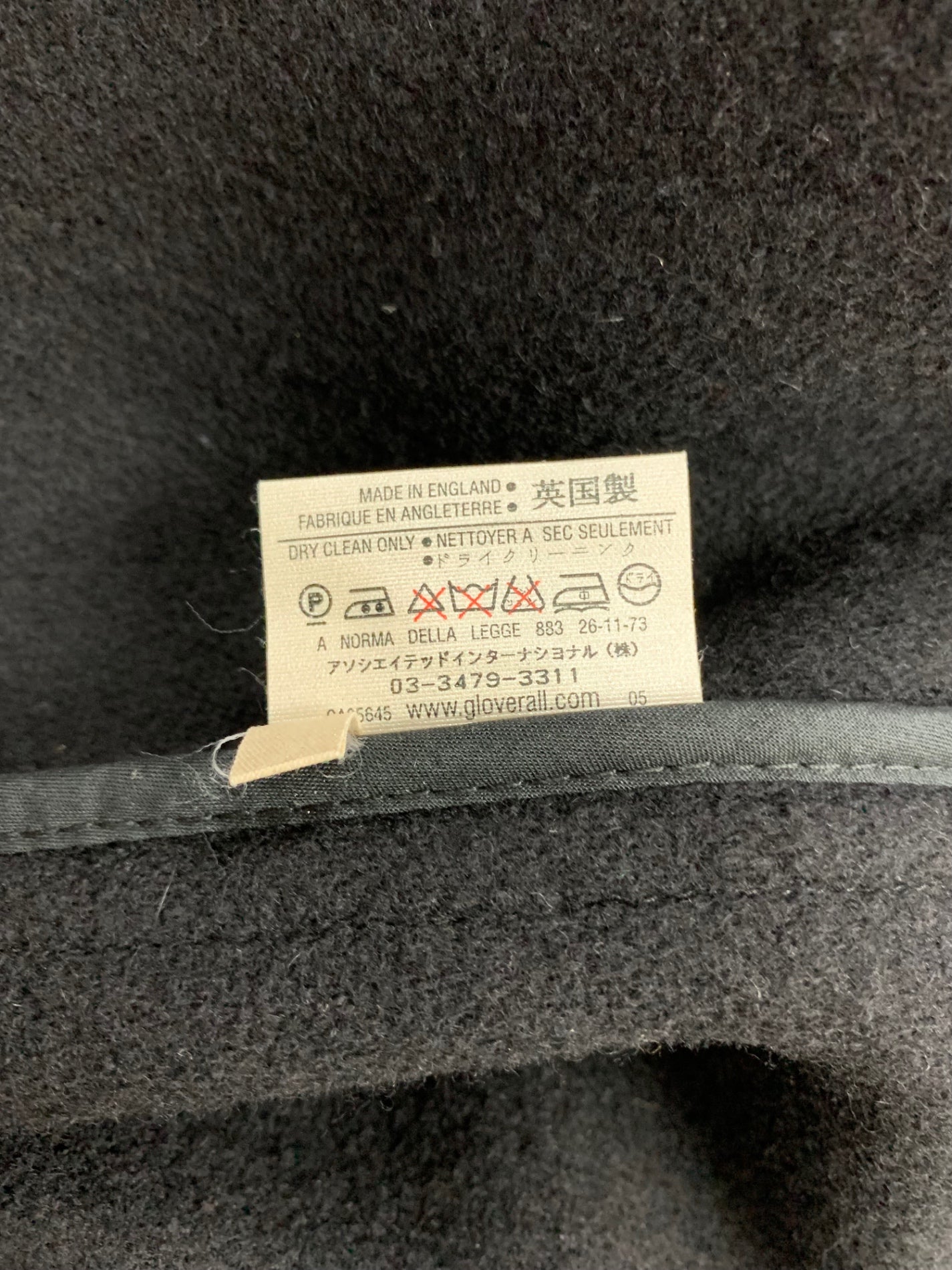 グローバーオール ダッフルコート 40 ブラック IT64WELTPRXU