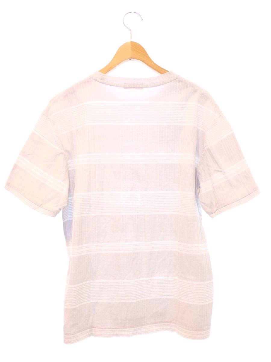ブラックレーベルクレストブリッジ 51P24-334-04 Tシャツ LL ホワイト/グレー ストライプ チェック IT6AQB8CCW1O