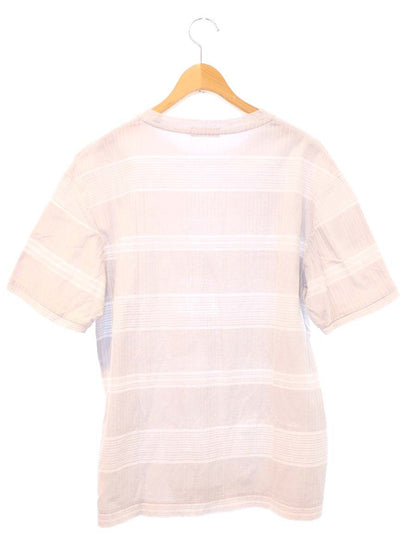ブラックレーベルクレストブリッジ 51P24-334-04 Tシャツ LL ホワイト/グレー ストライプ チェック IT6AQB8CCW1O