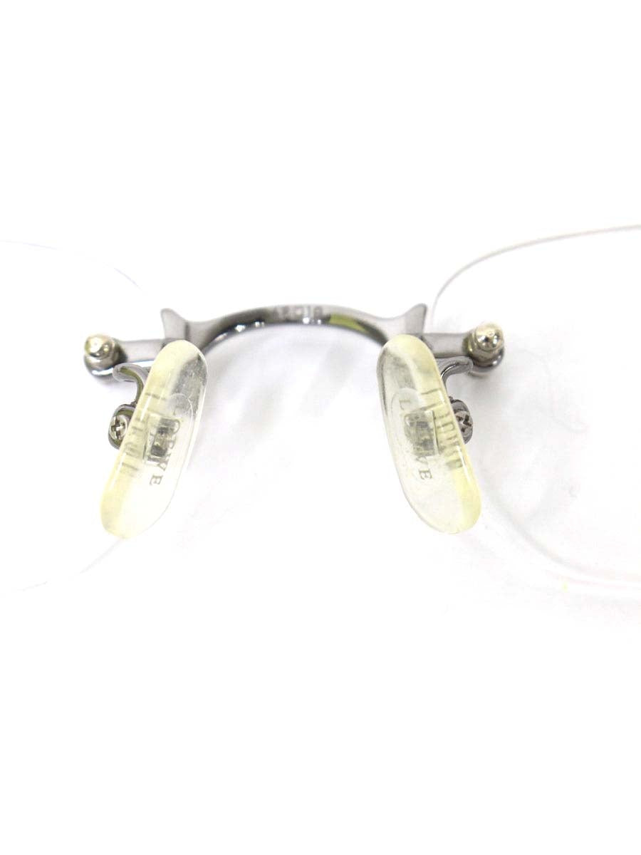 ロエベ MOD034J メガネ シルバー/ブラウン リムレス スクエア IT9P68E88QH4