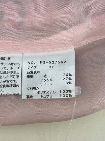 エムズグレイシー 527562 スカート 36 ピンク ウール ツイード チェック IT64ZE13KW1B