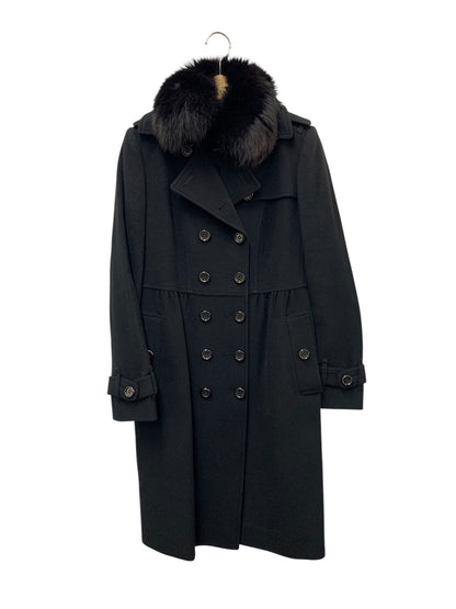 バーバリーロンドン B1B67-274-09 コート 38 ブラック カシミヤ ウール ダブルブレスト ITOJJUV077G7