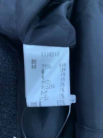 ルネ 6536540 ワンピース 36 ブルー ツイード タックフレア IT5R9KFSW4HC
