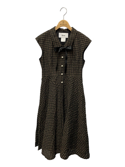 ルネ パールボタンジャガード ワンピース 6236140 36 ブラウン ITE6WTNLT38W