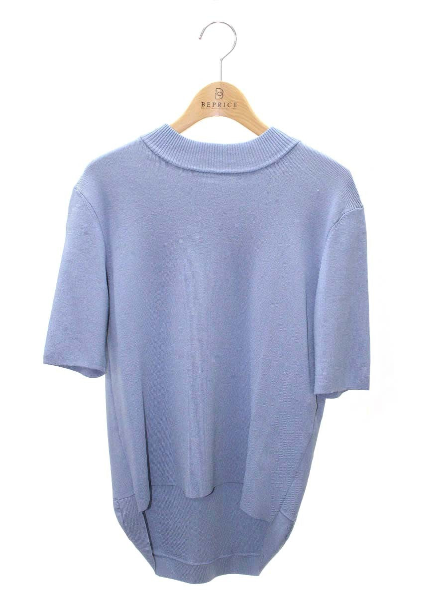 ブレンヘイム U742-005 ニットセーター M ブルー リブネック ITE00JKGAE5U