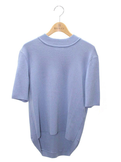 ブレンヘイム U742-005 ニットセーター M ブルー リブネック ITE00JKGAE5U