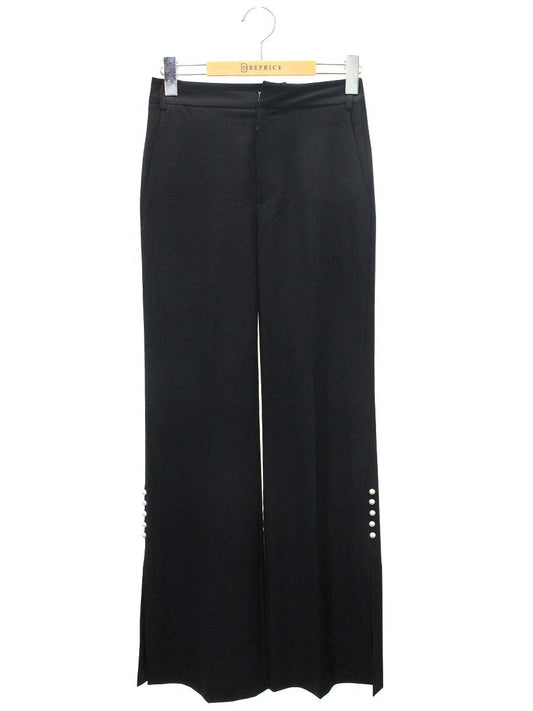 アディアム 37874 パンツ 0 ブラック タック ワイド パール スリット ITC5MESUCVJW 【SALE】