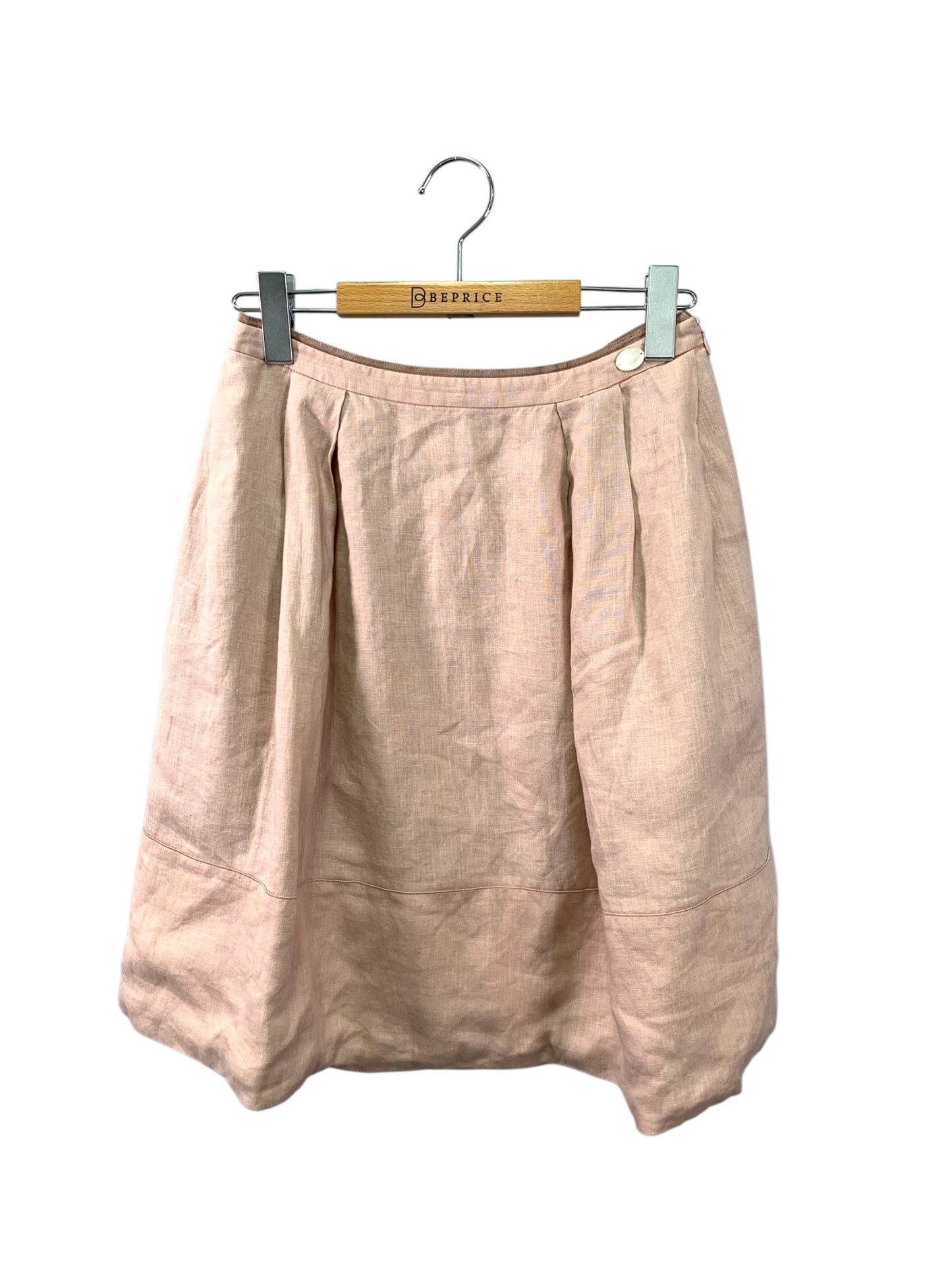 フォクシー 34196 スカート 40 ピンク ベルフラワー リネン ITEGPJCK7KKW 【SALE】