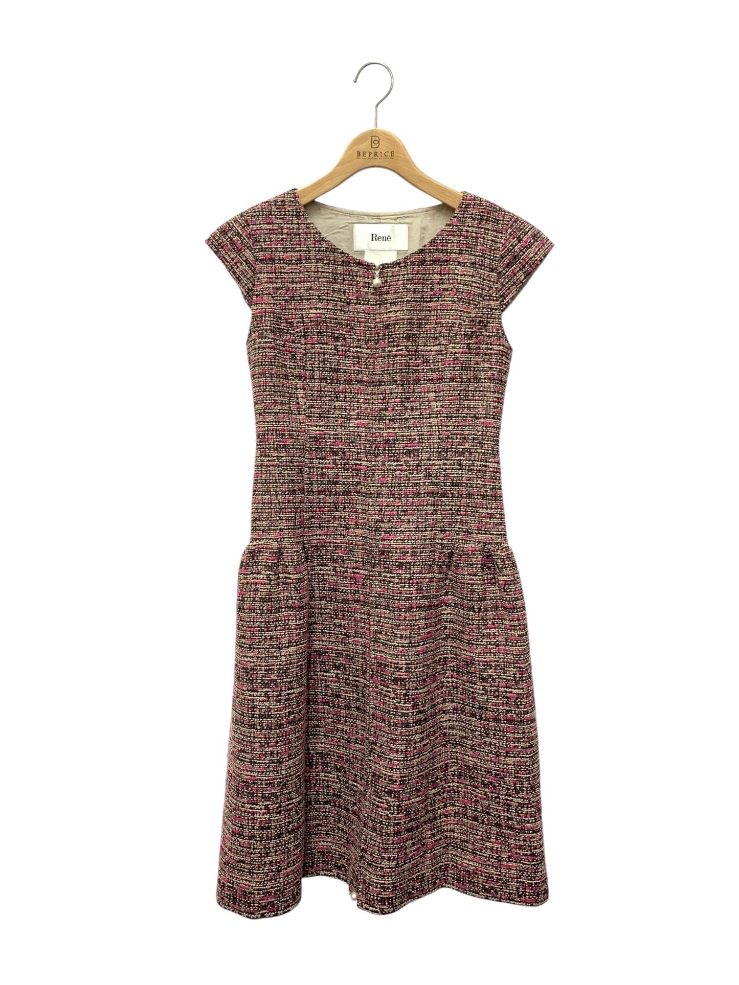 ルネ 6036690 ワンピース 34 ピンク ツィード パール IT2CNO5RWCRG