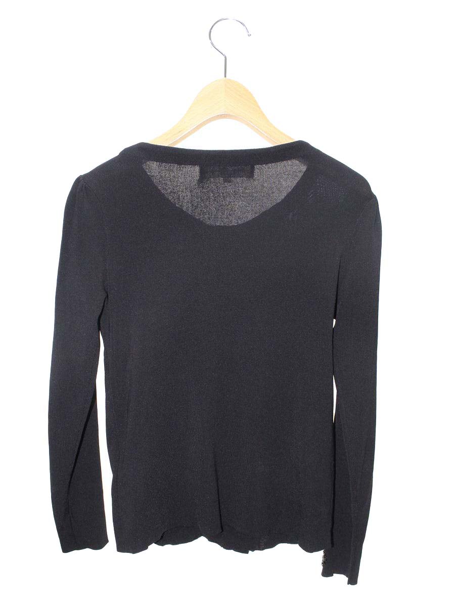 スーパービューティー ニット 40 ブラック フリル ビジュー ラインストーン ITYKTNWFHEFC