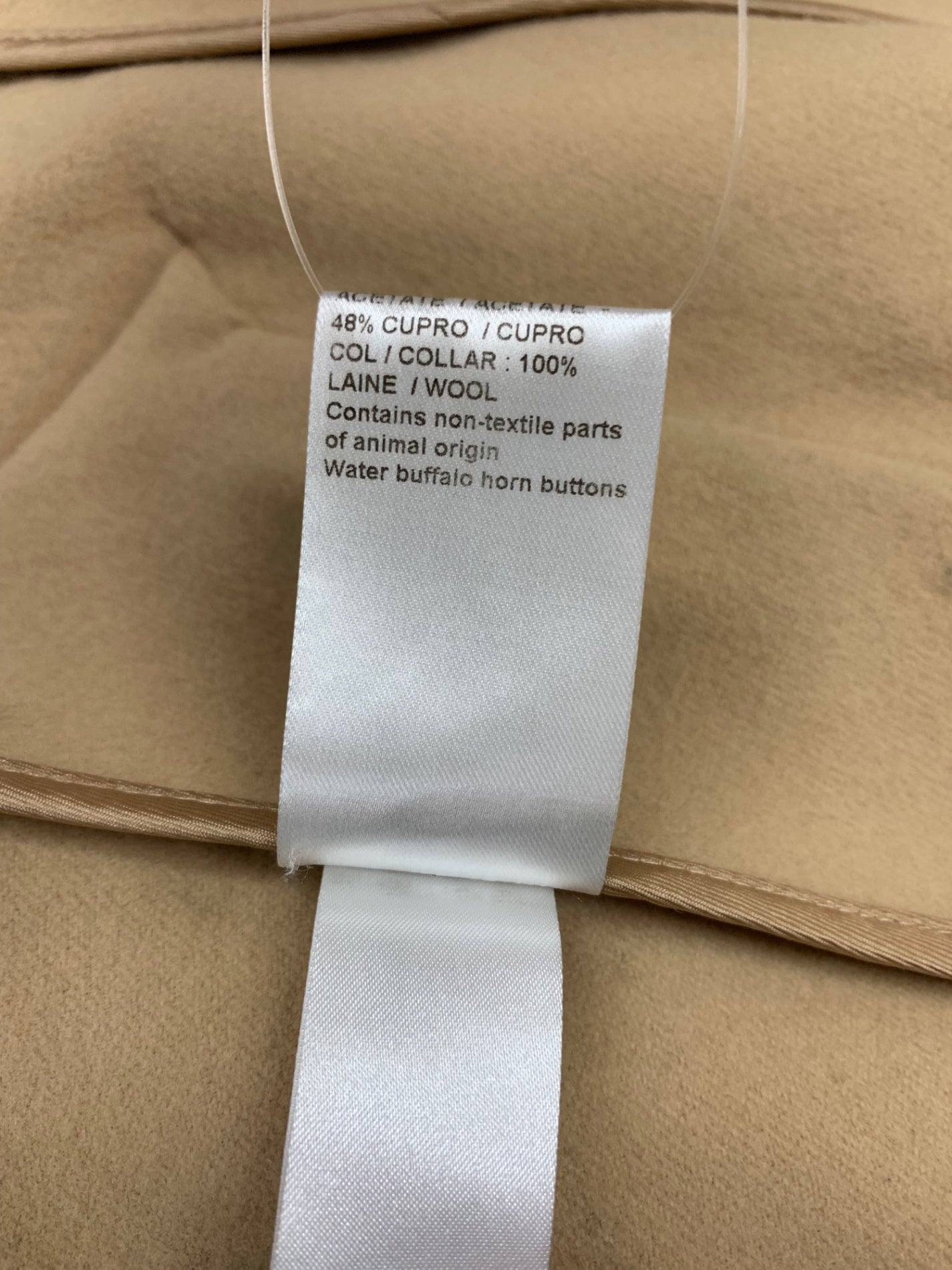 クロエ CHC19WMA 2707827834 ポンチョ 34 ベージュ シルバーボタン ニット襟 ITAN6PRZFZAC