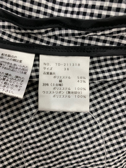 エムズグレイシー 211318 ワンピース 36 ホワイト ギンガムチェック ITNXAWSKBDN2