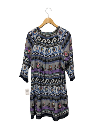 アルベロベロ 715872 ワンピース F グレー アニマルプリント ギャザー ITKAZFVBY4YH