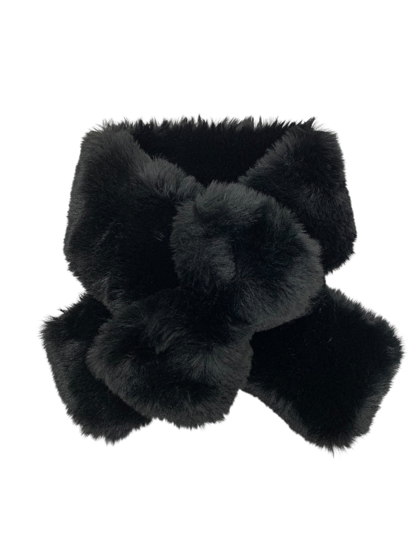 エムズグレイシー 096504 マフラー Ｆ ブラック フェイクファー リボン ITZ1R7LMZQ1C