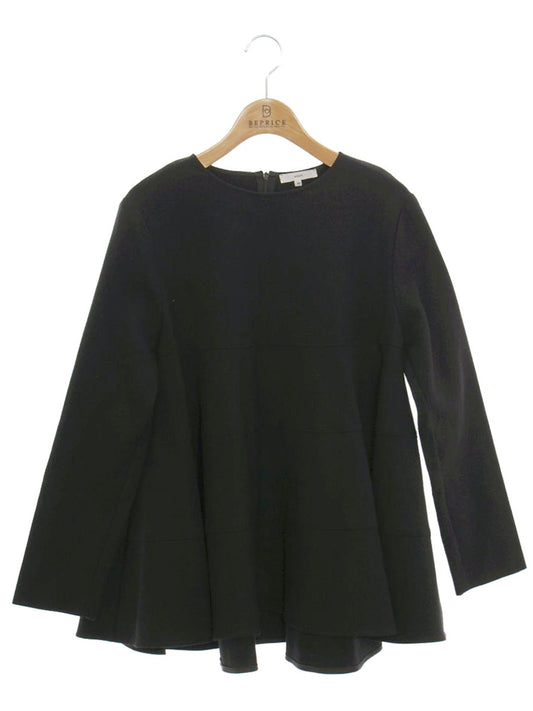 ヨリ YR2121-119AW カットソー 38 ブラック ペプラム ティアード IT9KBC8SUD6G