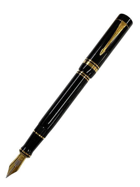パーカー 万年筆 デュオフォールド センテニアル(復刻初代90年) ブラック F 18K IT84Z6C17OFW