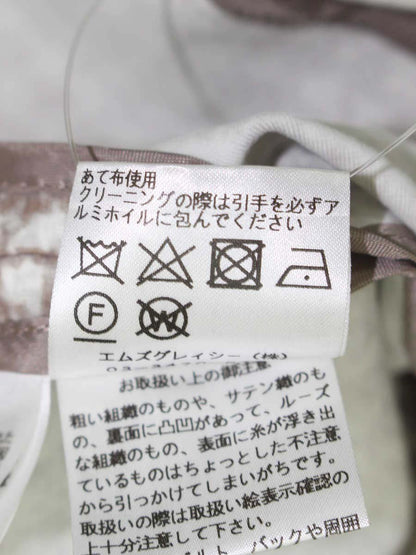 エムズグレイシー 724513 ジャケット 40 ベージュ リボン 千鳥格子 ITSNU3SMODAP